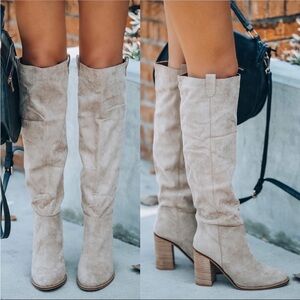 Vici Gray “Saint” Slouch Boots, Bestseller! 8.5 EUC